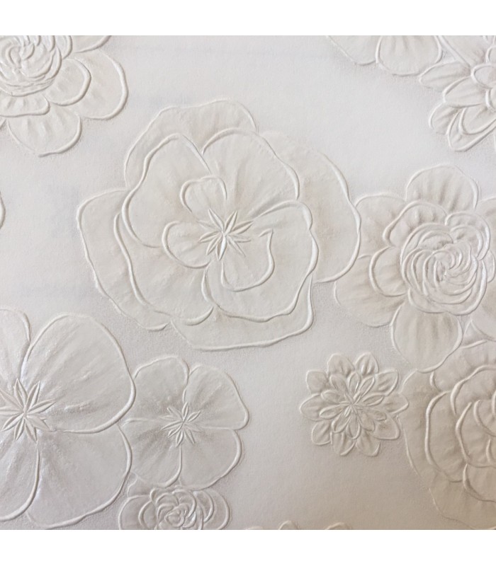 Embossed Flower Wallpaper GAMBAR BUNGA