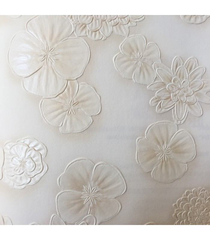 Embossed Flower Wallpaper GAMBAR BUNGA