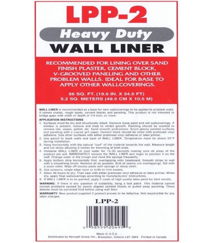 LPP-2 -Heavy Duty Wall Liner LPP-2 -Heavy Duty Wall Liner