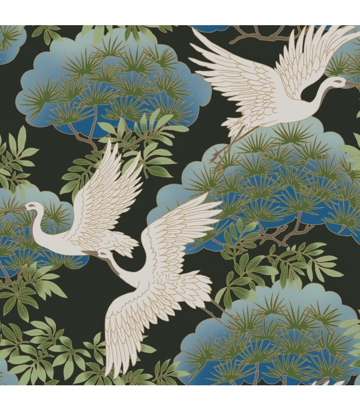 AF6593 - Tea Garden Wallpaper by Ronald Redding-Sprig and Heron AF6593 - Tea Garden Wallpaper by Ronald Redding-Sprig and Heron